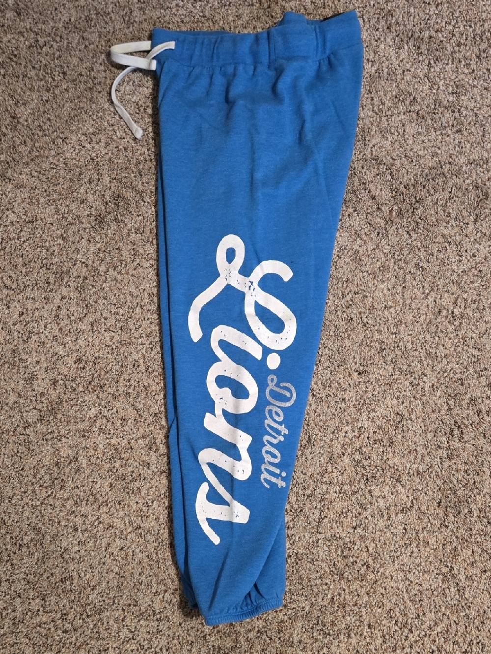 Blue Women's Detroit Jogger Sweatpants with White Script